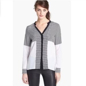 Diane Von Furstenberg Shelby 100% Silk Blouse.